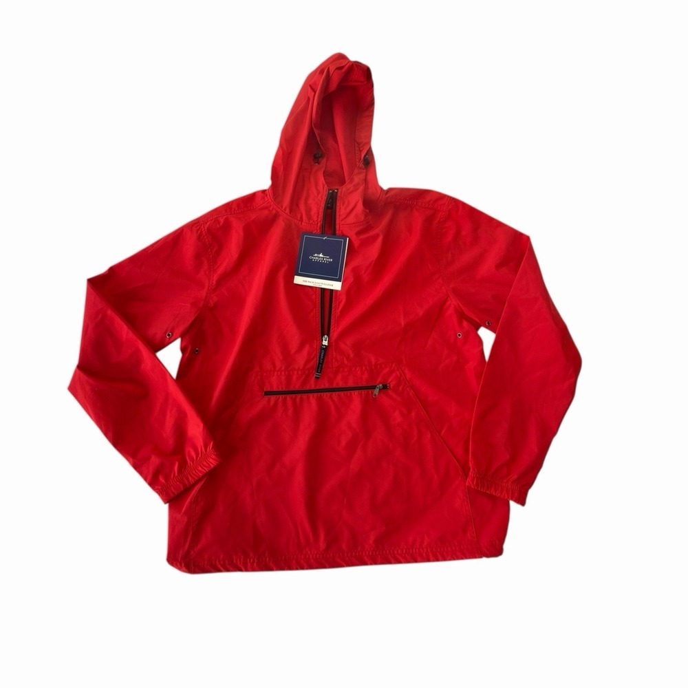 Charles River Apparel Pack-N-Go Pullover Jacket Red Small Adult Unisex 9904 NWT